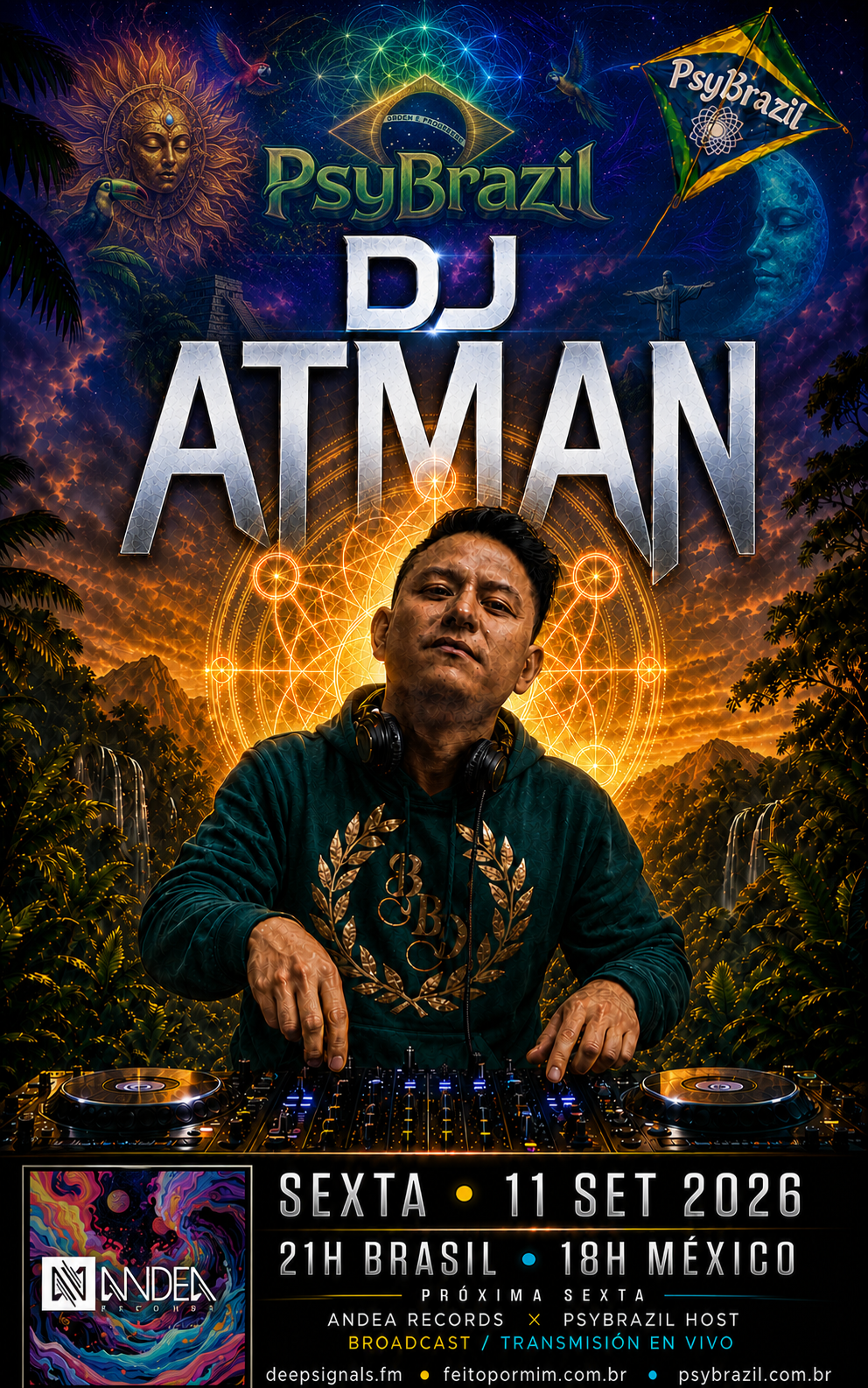 DJ Atman live broadcast flyer for September 11, 2026